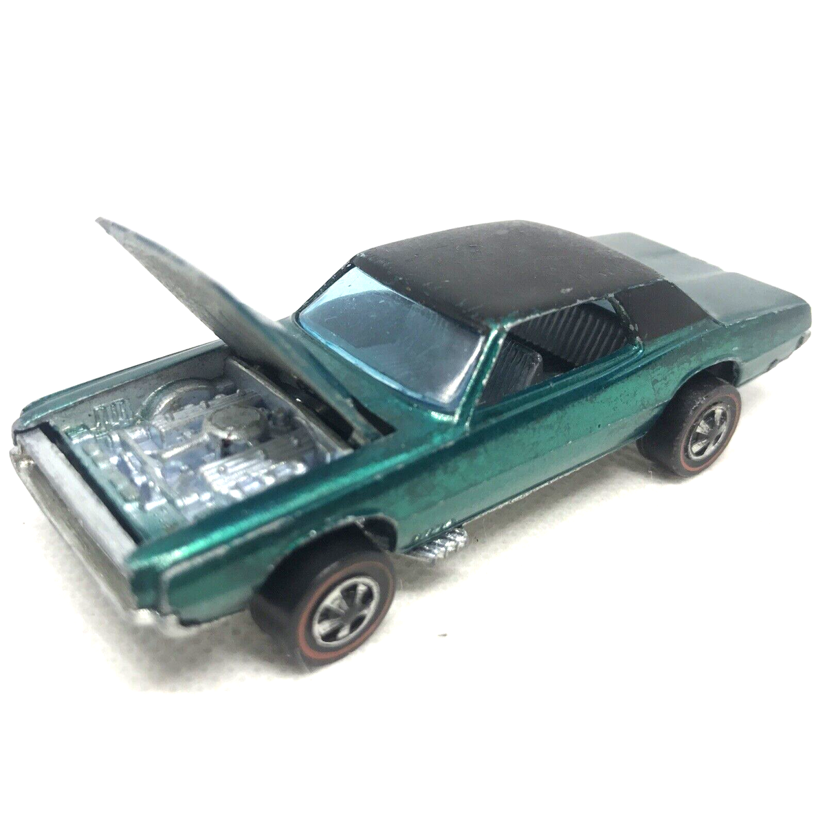 Hot Wheels Custom T-Bird 1967 レッドライン Hot Wheels Redline Custom T-Bird Car 1967 Aqua Silver Int. Made In