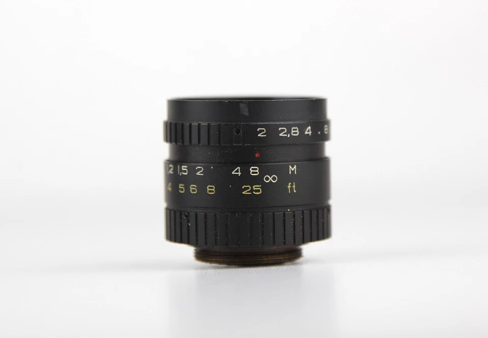 Soviet VEGA-73 lomo 2/20mm USSR Openar Tevidon Movie lens M25 C-mount - Image 3 of 4