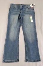 Wonder Nation Boys Size 14 Husky Straight Med Washed Denim Jeans New