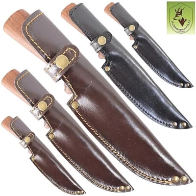 JRS GERMANY Gürtel- Messerscheide aus Leder 10-12-14-16-18-20-22 cm; Messertasche Messerhüle