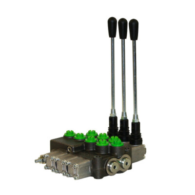 Monoblock 3-fach 45 l/min (manuell) doppelwirkend, federzentriert, Hydrocontrol 