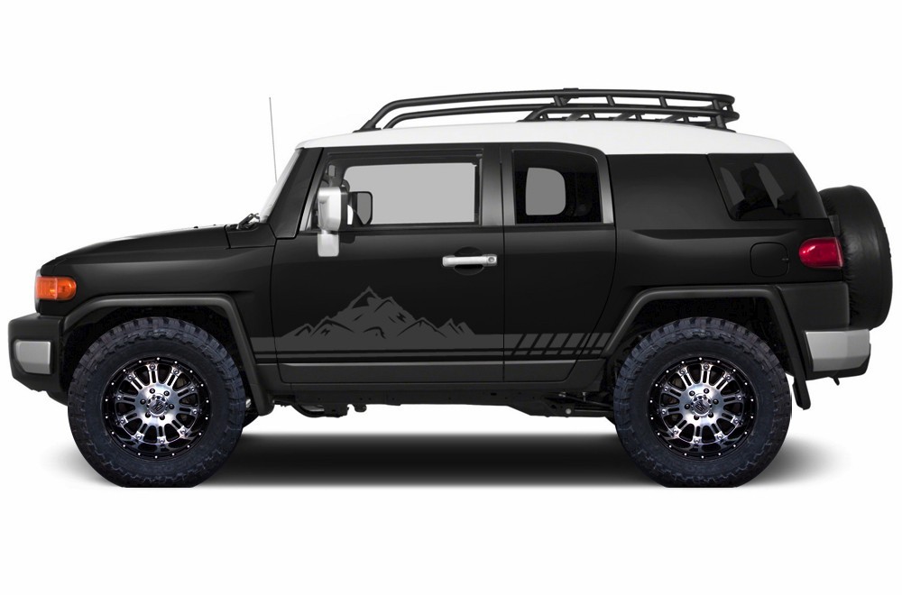 Custom Vinyl Decal MOUNTAIN STRIPE Wrap Kit for Toyota FJ Cruiser