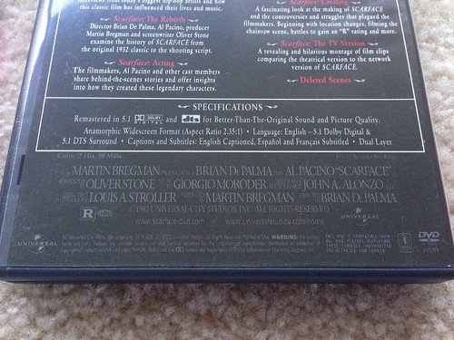 Scarface film movie dvd w/cases two discs widescreen 20th Anniversary edition - Picture 10 of 11