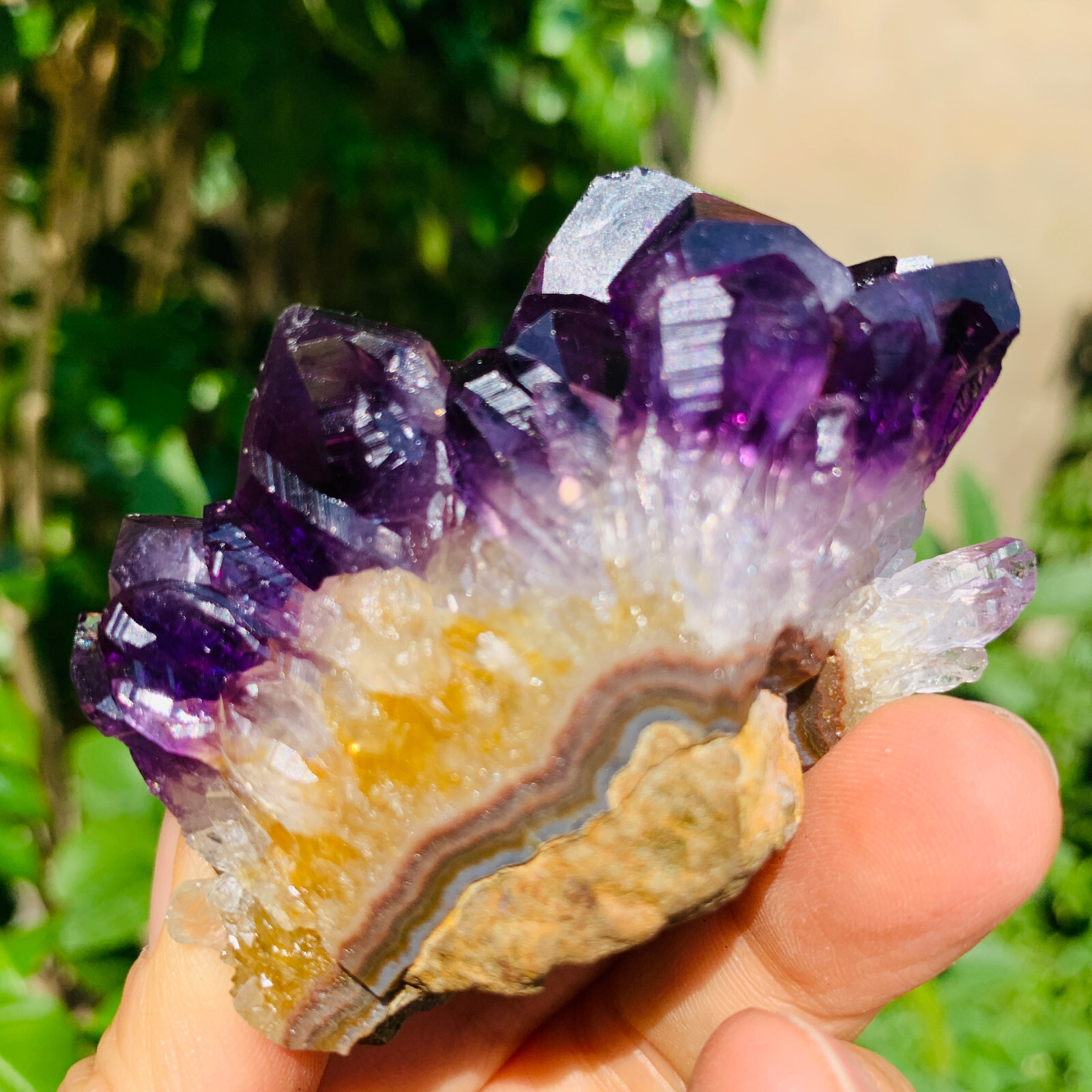117g  Natural Amethyst Geode Mineral Specimen Crystal Quartz Energy Decoration