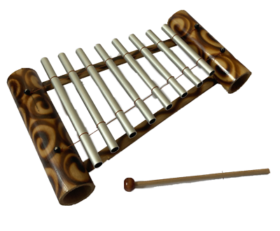 Hand Made Bamboo and Metal Xylophone / Glockenspiel with Beater Stick |  eBay.de