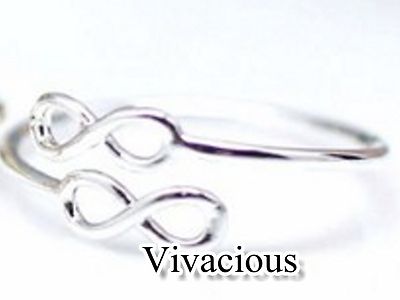Double Infinity Eternity Ring Adjustable Stacking Infinite Above ...