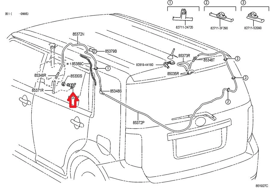 08 - 15 SCION XB REAR WINDSHIELD WASHER FLUID MOTOR PUMP BRAND NEW - Image 3 of 4