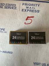 LOT OF 2 Zenzoi Fountain Pen Ink Cartridge Refills- 24 Bulk