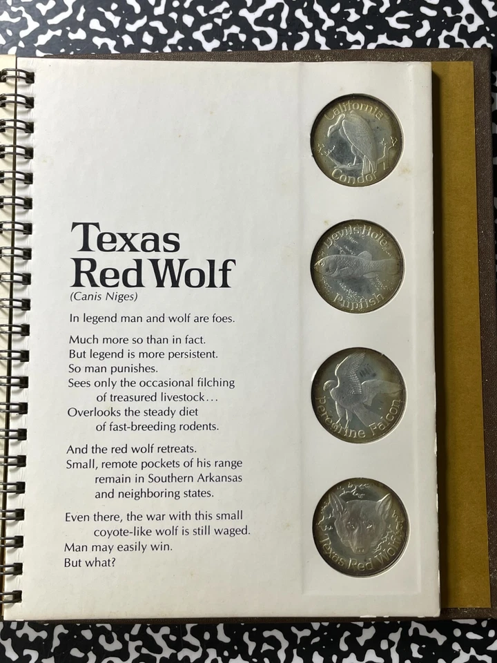 1970 U.S. 'Our Endangered American Wildlife' 4x Coin Silver Set/Book Lot#B2320 - Image 2 of 4