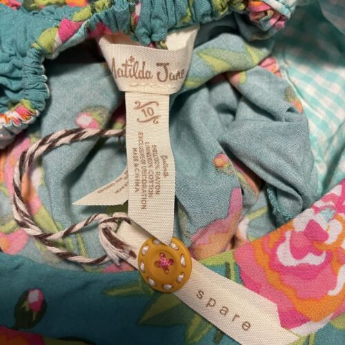 Matilda Jane Girls 10 Watch the Waves Romper Blue Floral Summer Beach Jumpsuit - Picture 14 of 14