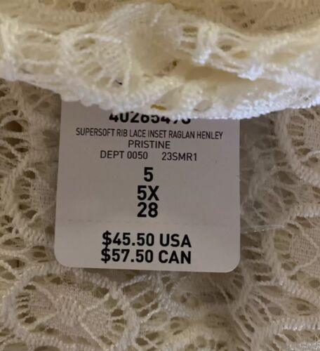 TORRID SHORT SLEEVE LACE SLEEVE TOP BLOUSE TEE SHIRT 5 5X 5XL 28 NEW - Picture 5 of 5