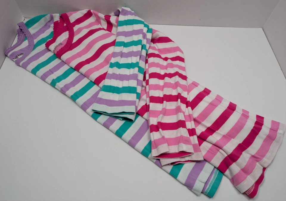 Prendas para el torso de pijama Garnet Hill Girls LS talla 8 10 grande rosa suave blanco azul púrpura nuevas sin etiquetas Foto 2 de 4