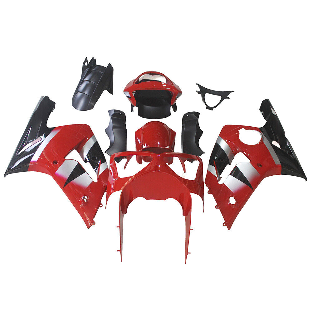 For Kawasaki Bodywork Red White Fairings Kit Ninja ZX6R For Kawasaki Bodywork Red White Fairings Kit Ninja ZX6R