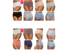 Felina Ladies' Cotton Stretch Brief or Hi Cut   4 or 5 or  6 or  7  or 8 pack