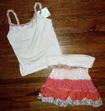 Girl's Boutique Top  Skirt Set Size 6/6X by Free Planet-NWT
