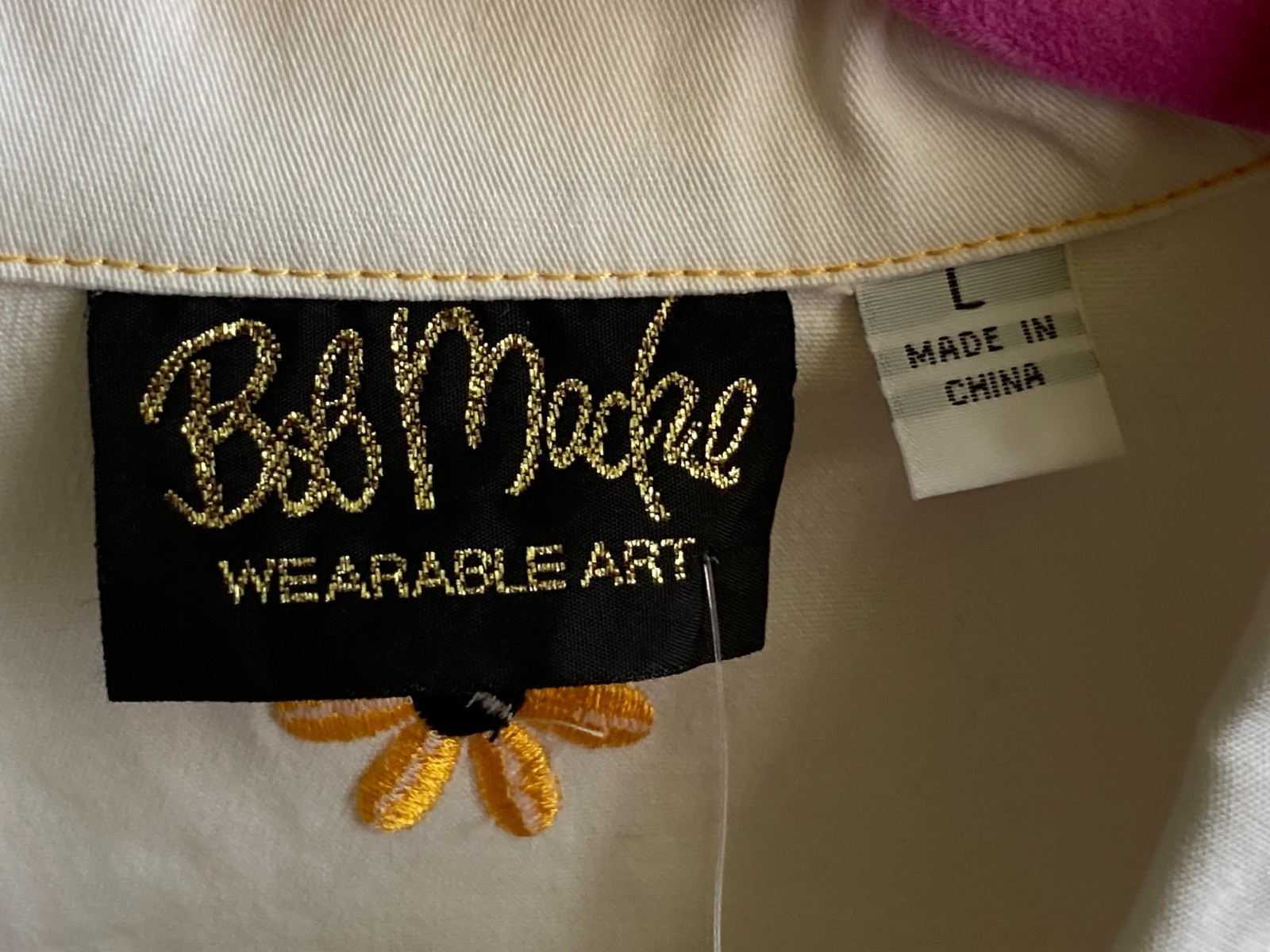 Bob Mackie Jacket Wearable Art Yellow Daisies NEW… - image 2