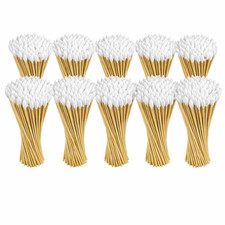 1000Pcs 6" Pointed Cotton Swabs w/Wooden Handles for Makeup, Cleaning, Pet Care