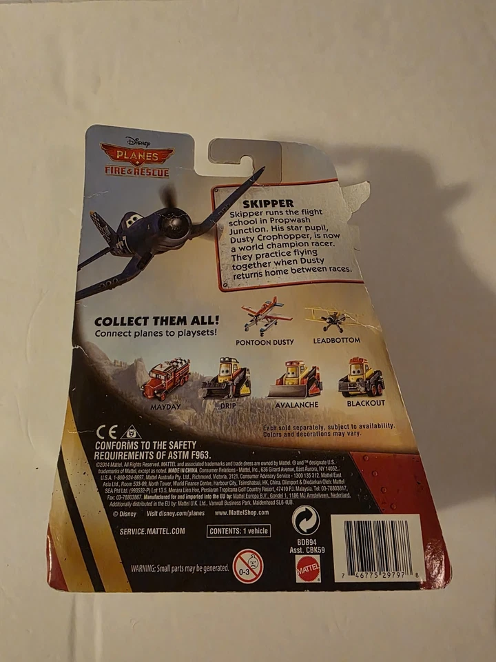 Nuevo Avión Disney Pixar Bomberos y Rescate Patrón Mattel RARO Coleccionable Nuevo de Lote Antiguo Foto 3 de 3