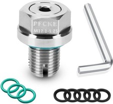 Tappo di Scarico Olio M12.1-1.25x 15mm Oversize Piggyback, Acciaio Inox Autofilettante