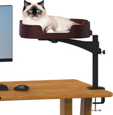 Adjustable 360  Cat Desk Bed - Space-Saving Indoor Pet Mat for Home  Office