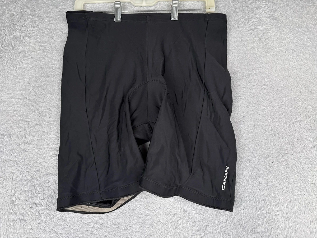 Short De Vélo Homme Canari – Noir – Taille XL – Gel Rembourré – Compression