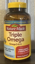 Nature Made Triple Omega 3-6-9 180 Softgels Exp 9/2028