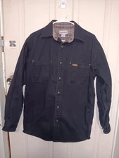 Carhartt Men's Shirt Jac S296 BLK Size Small Regular Black EUC