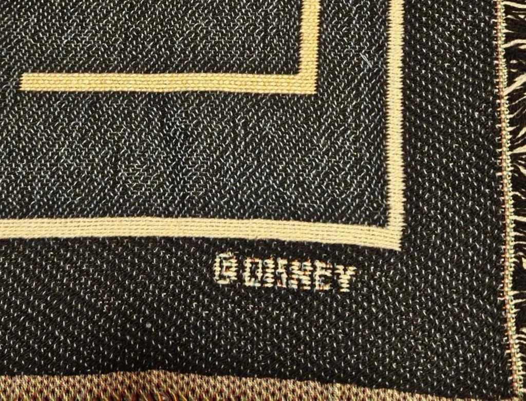 Disney Magic Kingdom Woven Tapestry Throw Blanket Mickey Mouse Castle Fireworks.