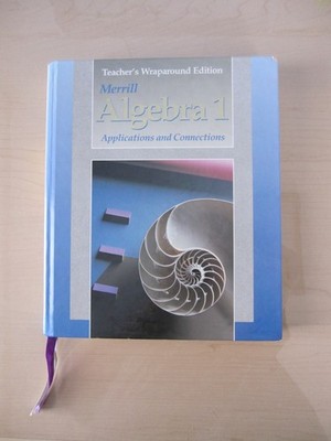 Merrill Algebra 1 Teacher's Wraparound Edition 1992 Glencoe