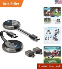Plug-and-Play 4K Wireless HDMI Transmitter & Receiver - Perfect for Home Theater