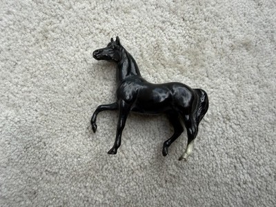 Vintage Breyer Horse Stablemate #5039 Glossy Black Morgan Mare G1 Old Plastic