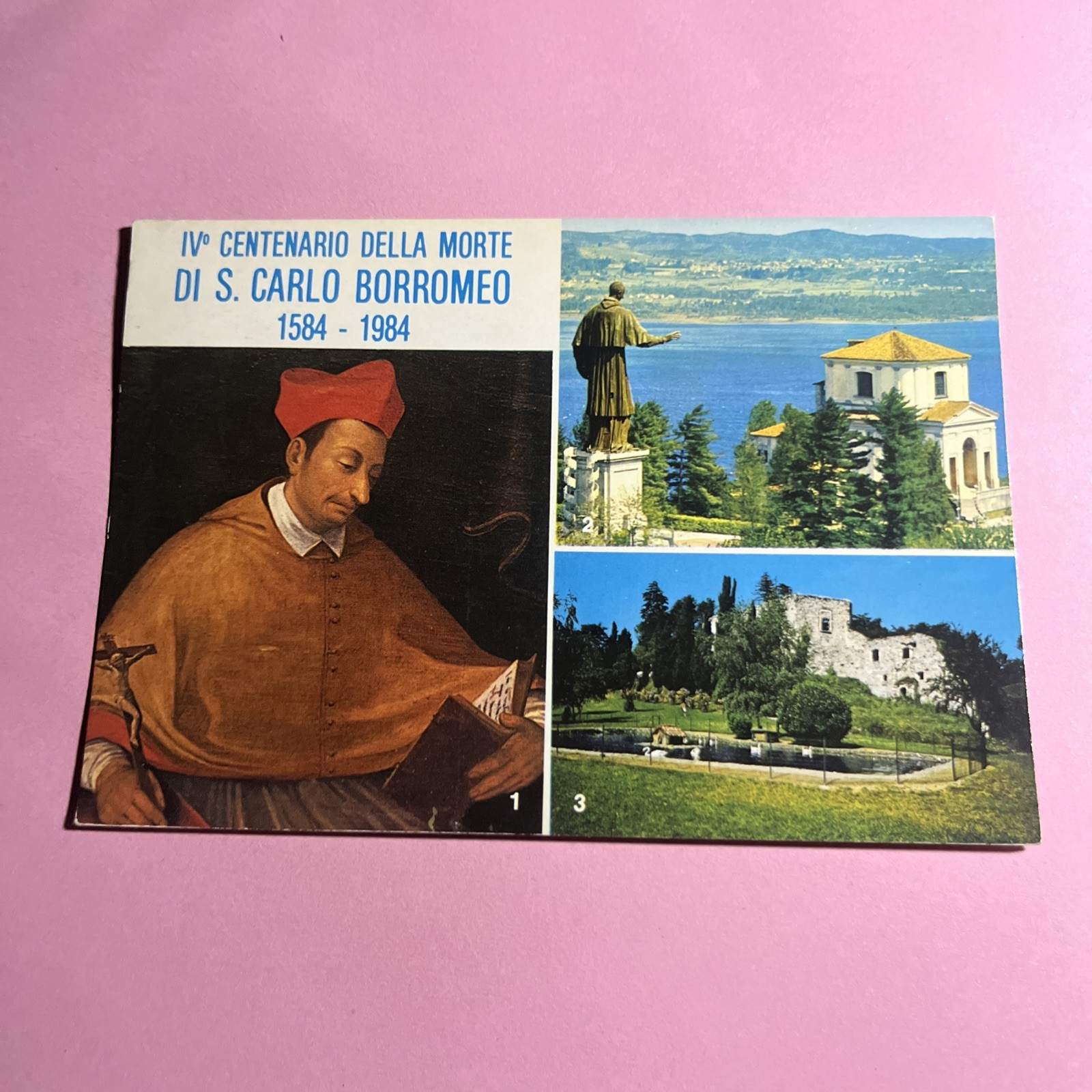 CARTOLINA A COLORI - SAN CARLO IN ARONA LAGO MAGGIORE STATUA COLOSSALE DEL MONDO