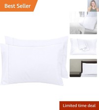 Queen Pillowcase Set of 2 - Luxurious 1800 Brushed Microfiber, Machine Washable