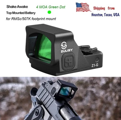 ZULISY Z1-G 4 MOA Green Dot Sights for RMSc Cut Witness2311 Match X MC1911SC Ultimate