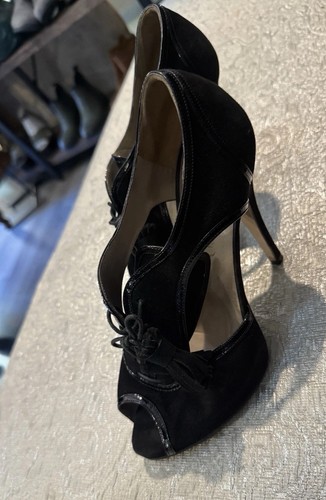 Valentino Shoes Size 37 Black Open Toe Tassels Leather Bottoms Added - Picture 11 of 11