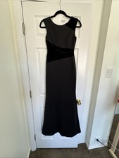 Vince Camuto Size 0 Womens Black Velvet Mesh Sleeveless Sheath Dress Bin 9