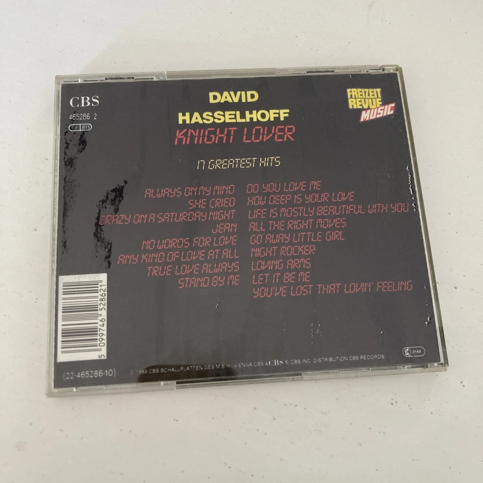 David Hasselhoff – Knight Lover (17 Greatest Hits) SONY RECORDS CD 1989 - Bild 2 von 2