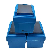 Fellowes Disk File Storage 3.5 Inch Case Blue Lot 3 Each Floppy Discs