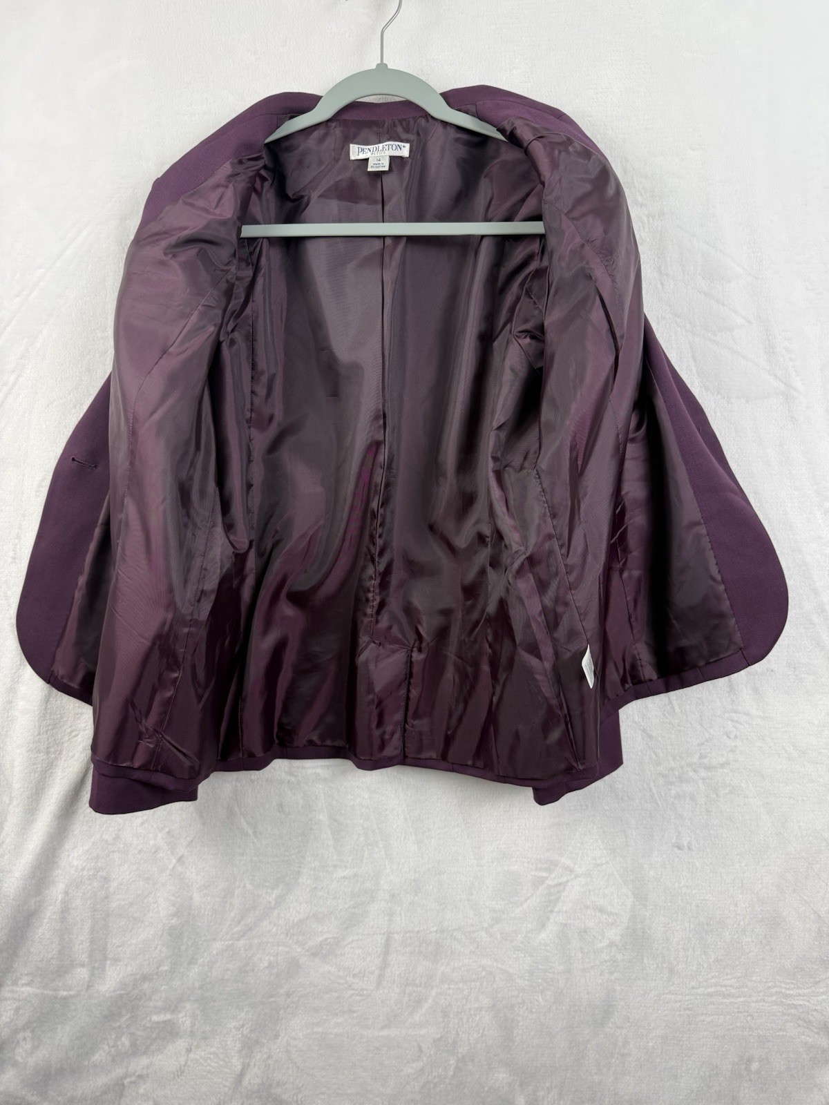 Pendleton Purple Wool/Polyester Blazer Size 14 Pe… - image 5