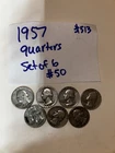 1957 Quarters Set Of 6 #513