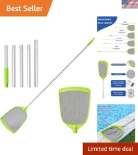 72 Inch  Pool Skimmer Net with Adjustable Aluminum Pole for Easy Cleanup