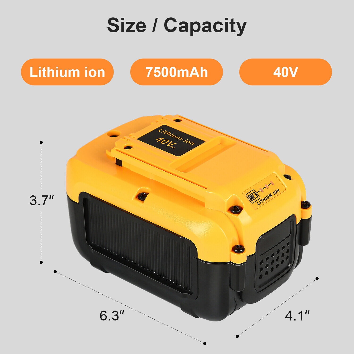 40V 7.5Ah/5Ah Battery For Dewalt 40V DCB404 MAX Lithium XR DCB406 DCB407 DCB114