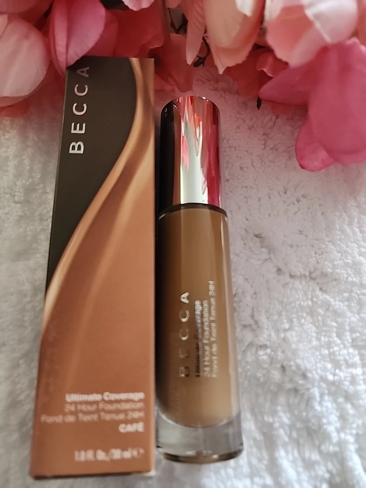 NIB BECCA Ultimate Coverage 24 hour Foundation, Full Coverage,1 oz, CAFE - Image 2 of 4