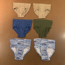 Hanes Boys Large Multicolor Organic Cotton Comfort Underwear Briefs 6-Pack New