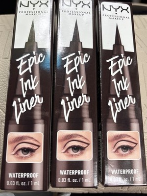 LOT OF 3 !! NYX Professional Makeup Epic Ink Liner - EIL04 Milk Chocolate