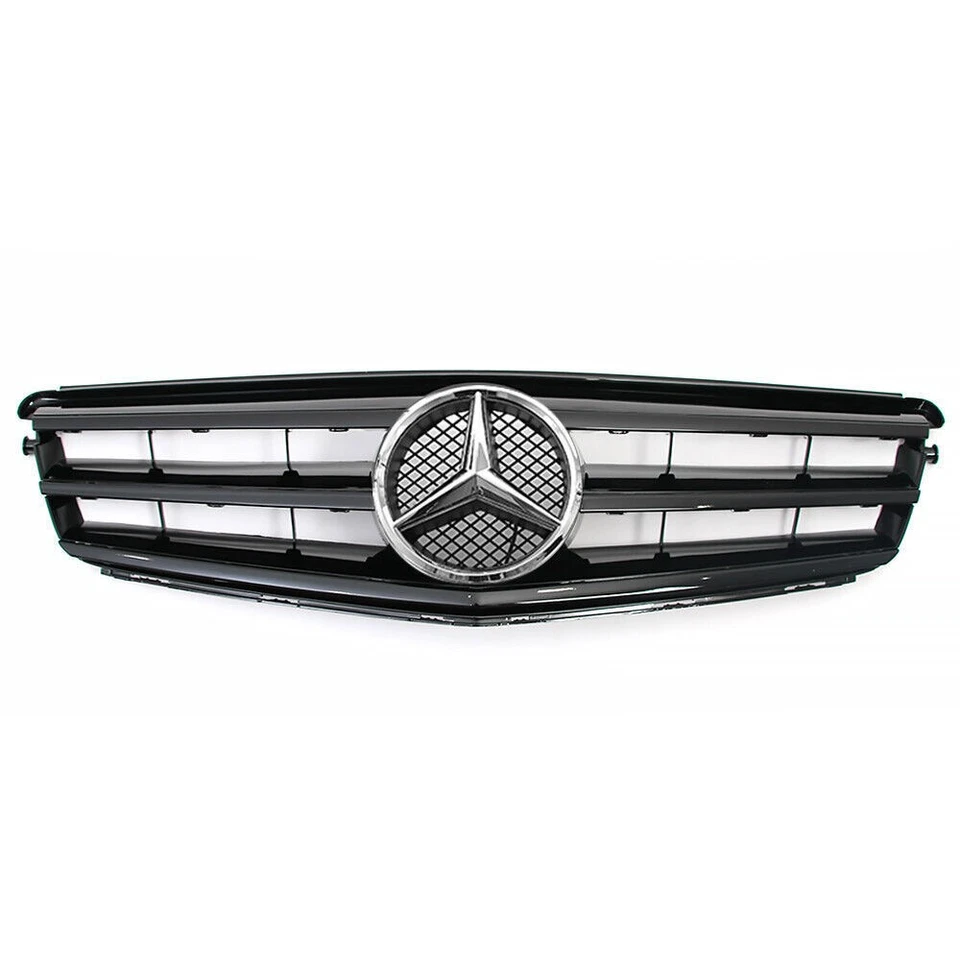 Front Grille W/LED Emblem Grill For 2008-2014 Mercedes Benz W204 C250 C350 C300 Foto 3 de 4