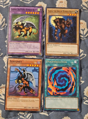 Chimera the Flying Mythical Beast + Gazelle + Berfomet + Polymerizati Set Yugioh