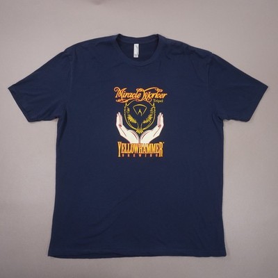 YellowHammer Brewing Miracle Worker Belgian Tripel Ale T Shirt Mens 2XL Blue