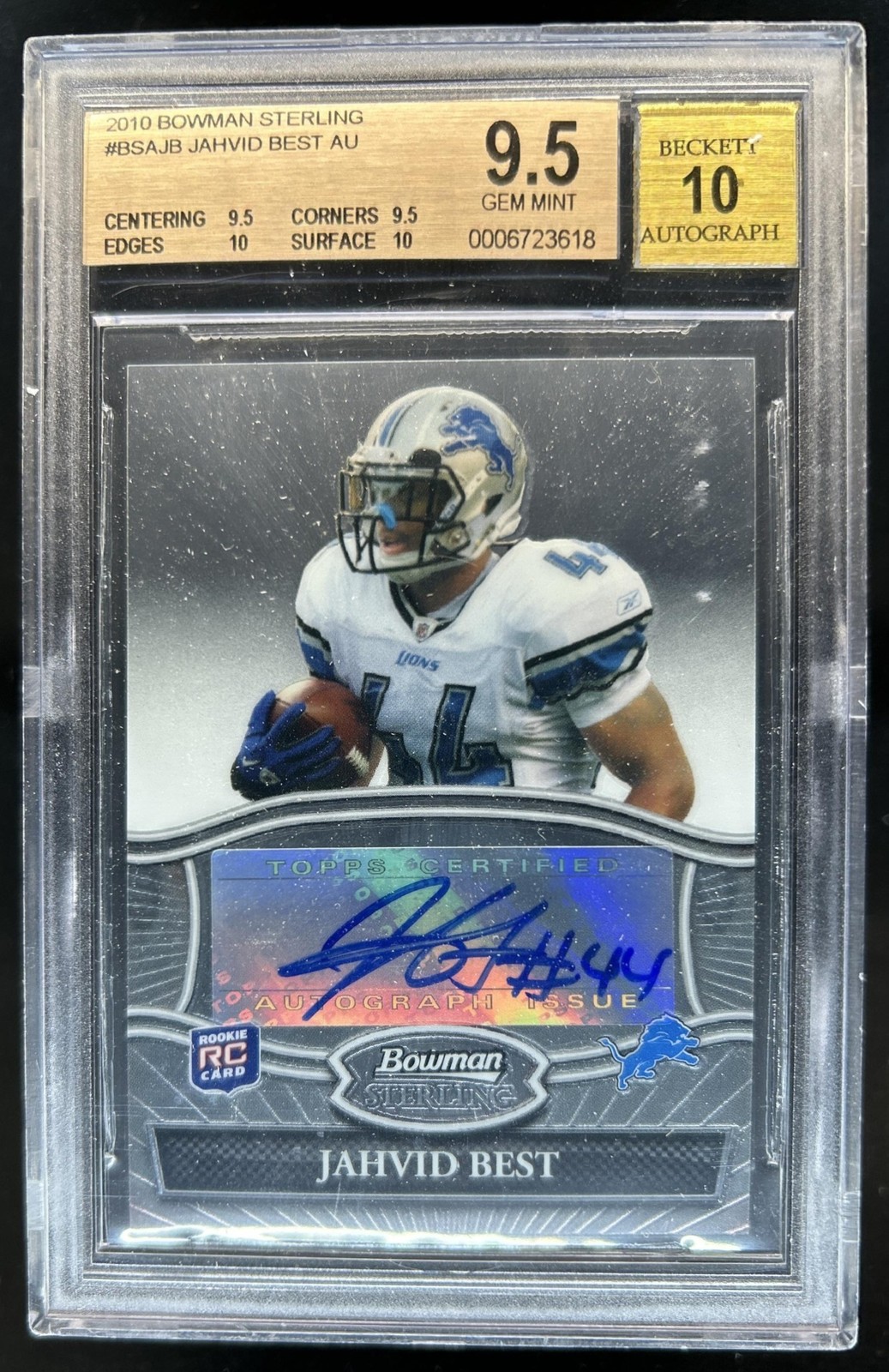 Jahvid Best Bowman Sterling Autographs #BSAJB Base