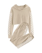 Crop Tops for Teen Girls Hoodies Piece Outfits Tracksuit Activewear Cute Long...